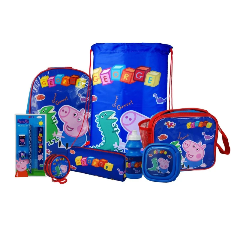 Image of Peppa Pig Peppa Pig George 8PC Back to School Bundle Multi