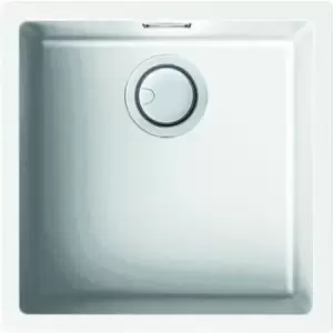 Image of Single Bowl White Granite Kitchen Sink - Reginox Multa