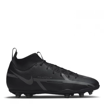 Image of Nike Phantom GT Club DF Junior FG Football Boots - Black/IronGrey