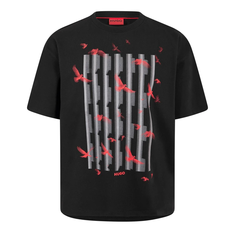 Image of Hugo Digraph 10266060 01 Polo Shirt Mens Black male L