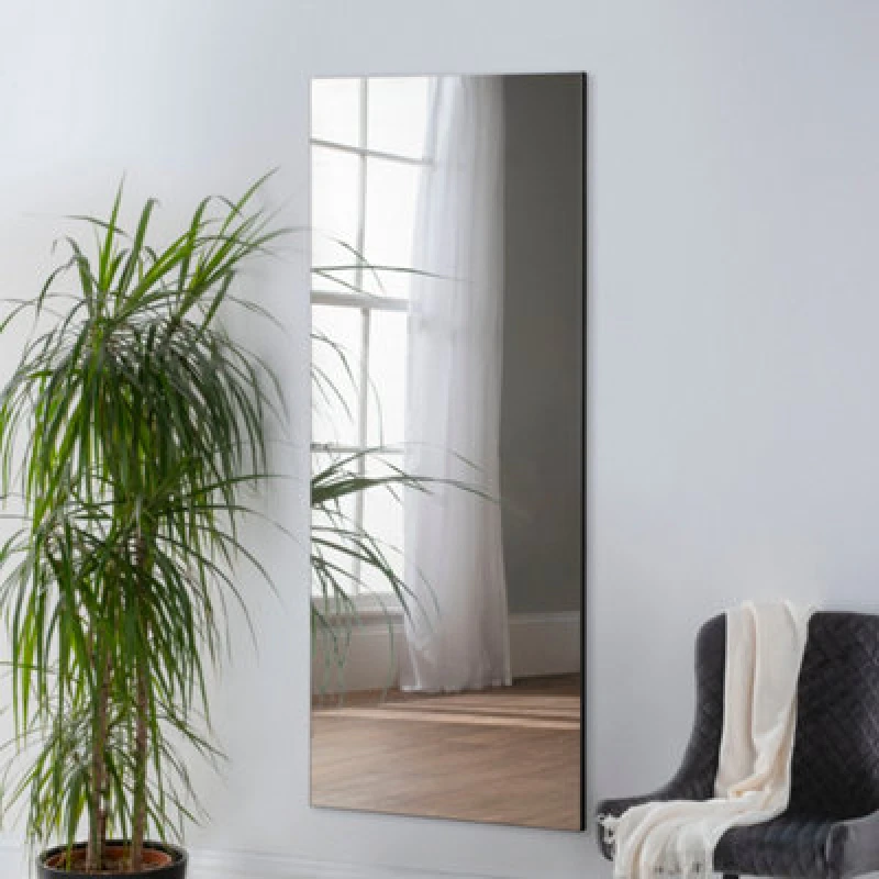 Image of Yearn Mirrors Yearn Mirrors Large Full Length Rectangular Mirror in Black One Size Unisex 0716053065599