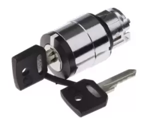 Image of Schneider Electric Harmony XB4 Key Switch Head - 3 Position, Latching, 22mm cutout