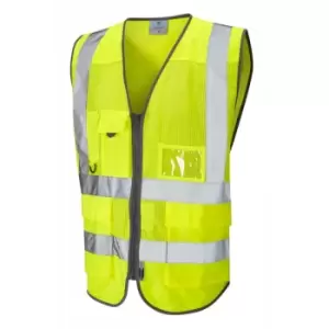 Image of Cobbaton iso 20471 Class 2 Coolviz Superior Waistcoat Yellow - Medium - High Visibility