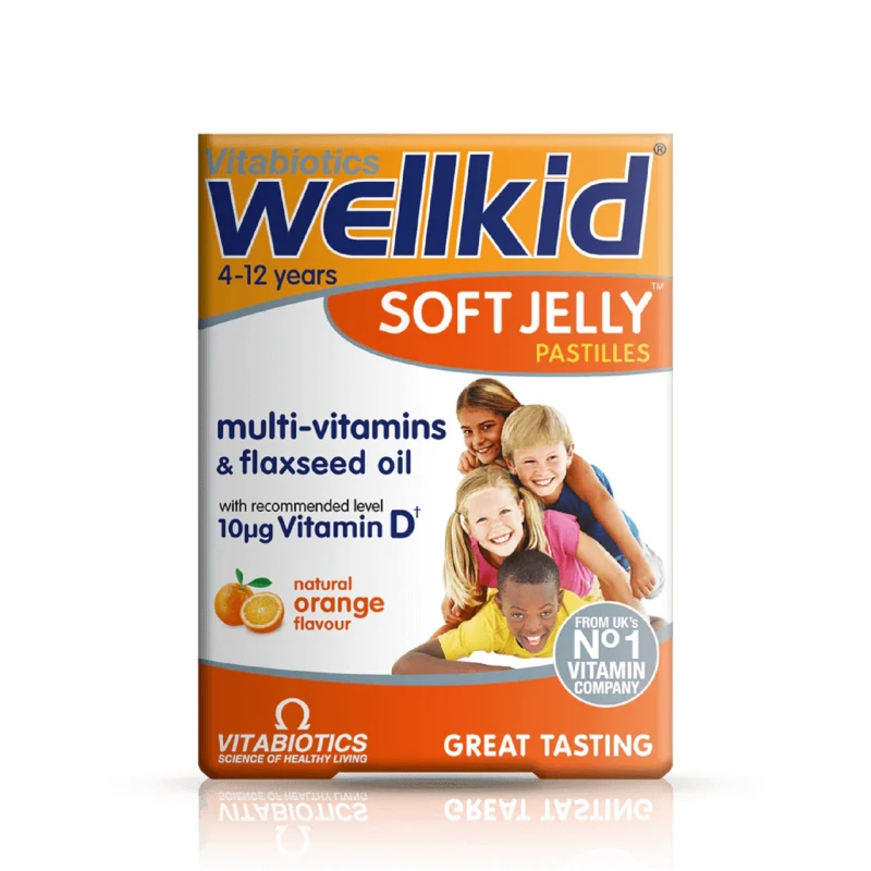 Image of Vitabiotics Wellkid Soft Jelly Pastilles Orange x 30