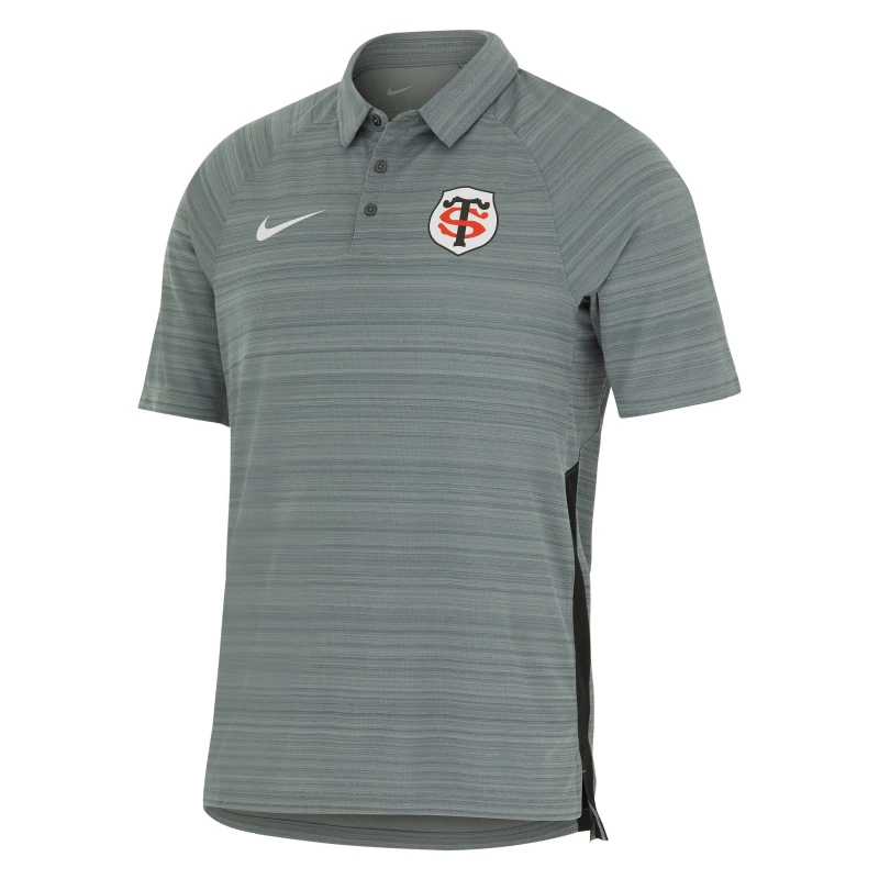 Image of Nike Stade Toulousain Training Polo Shirt 2024 2025 Adults - Grey Grey S