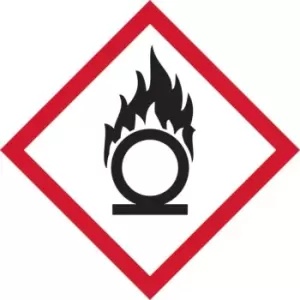 Image of GHS Oxidising Symbol Label - SAV (100 x 100mm)