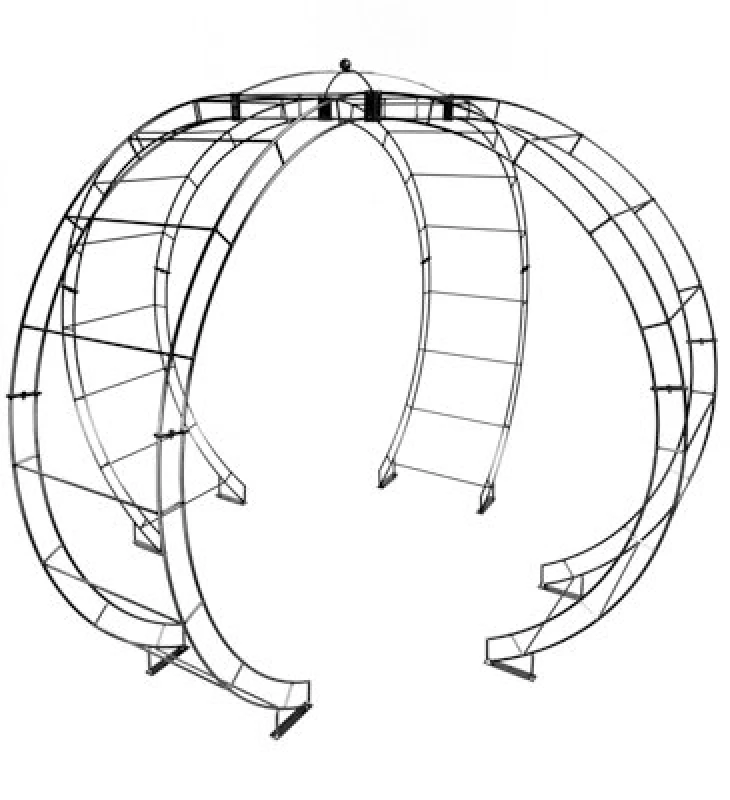 Image of Poppy Forge Round Gazebo - Steel - L307.4 X W307.4 X H254cm - Black