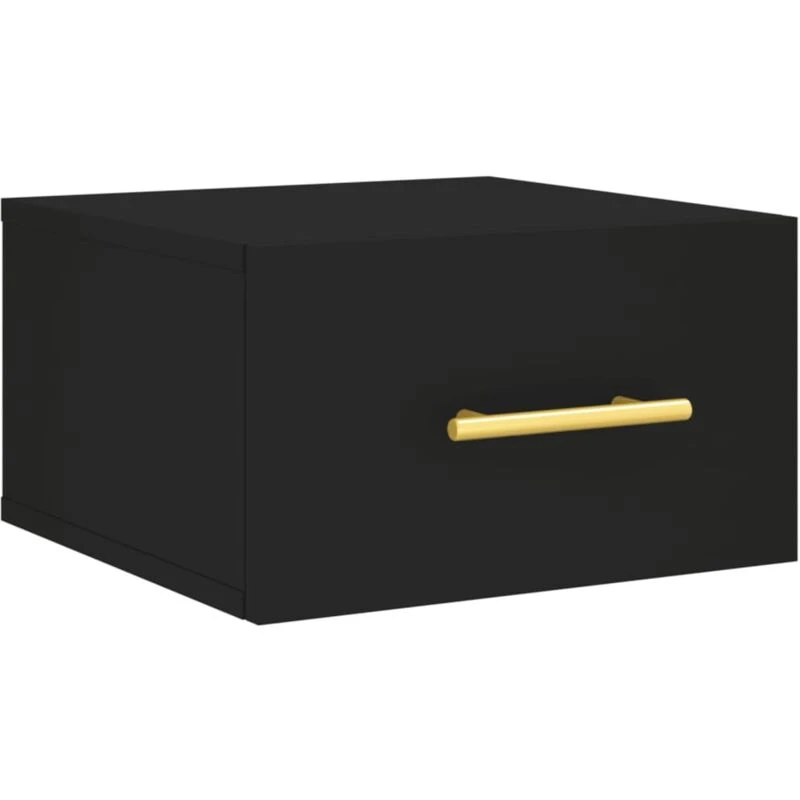 Image of VIDAXL Wall-mounted Bedside Cabinet Black 35x35x20cm Vidaxl 8720845946319