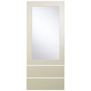 Image of Cooke Lewis Raffello High Gloss Cream Dresser door drawer front W500mm Set of 3