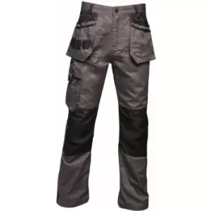 Image of Regatta Mens Incursion Work Trousers (30S) (Iron/Black) - Iron/Black