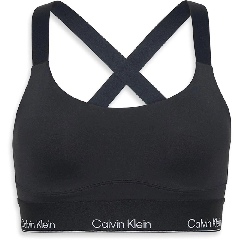 Image of Calvin Klein Womens High Impact Non Wired Moisture Wicking Sports Bras Black female 8 (XS)