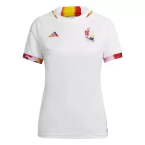 Image of adidas Belgium Away Shirt 2022 2023 Womens - White