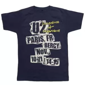 Image of U2 - I+E Paris Event 2015 Unisex XX-Large T-Shirt - Blue