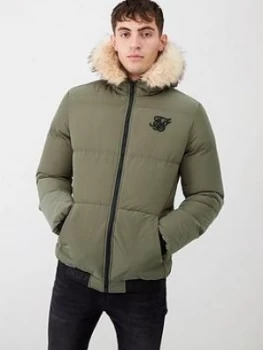 Image of SikSilk Distance Padded Jacket - Khaki