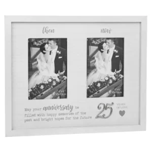 Image of Then & Now Anniversary Frame 25th