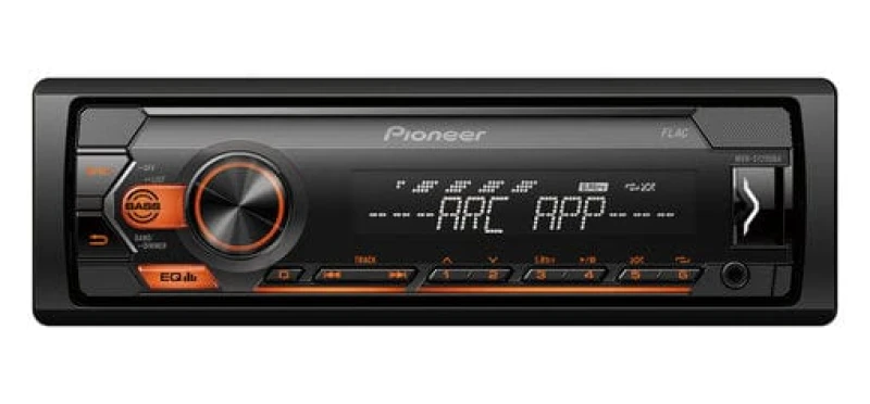 Image of Pioneer MVH-S120UBA Mechless Car Stereo RDS tuner with USB and AUX in Amber Illumination