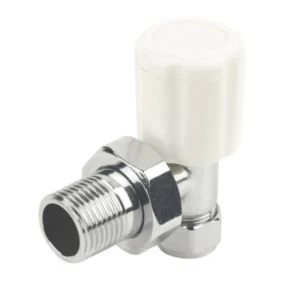 Image of Plumbsure Chrome effect Angled Radiator valve