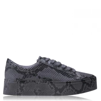 Image of Calvin Klein Snakeskin Print Trainers - Thunder Grey