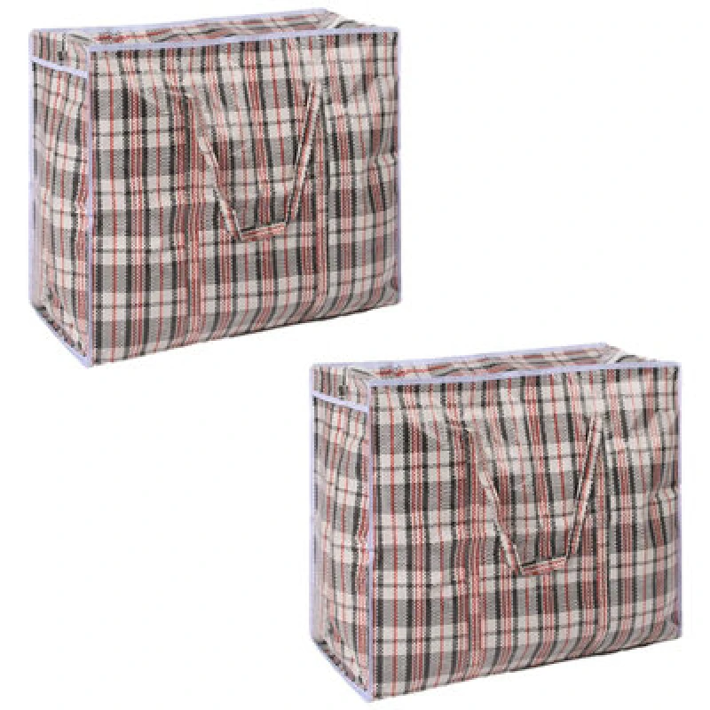 Image of OHS OHS Laundry Bags Zip 2 x Extra Large Clothes Bedding Storage Bag Organiser in Grey Grey One Size Unisex 5027434178261