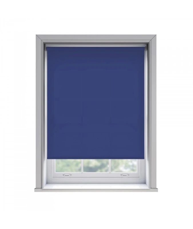 Image of New Edge Blinds No Drill Navy Thermal Blackout Roller Blind 170cm Drop Size: 160cm Navy Unisex 160 cm