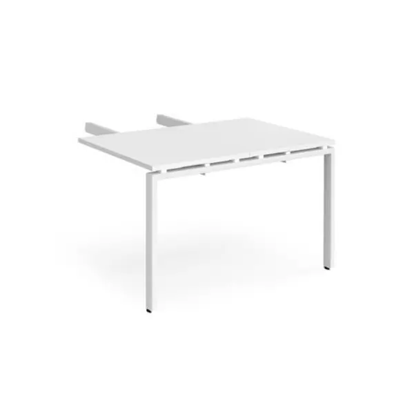Image of Adapt Adapt add on unit double return desk 800mm x 1200mm - white frame, white top White ER812-AB-WH-WH