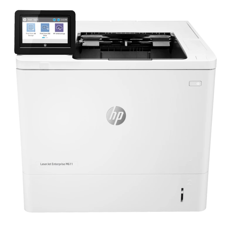 Image of HP LaserJet Enterprise M611dn Black and white Printer. Ethernet Only;