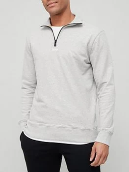 Image of Hugo Boss Zapper Quarter Zip Jumper Grey Size M Men