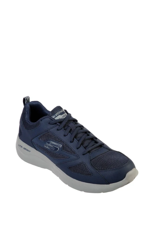 Image of Skechers Dynamight 2.0 Lace Up Memory Foam Trainer Navy