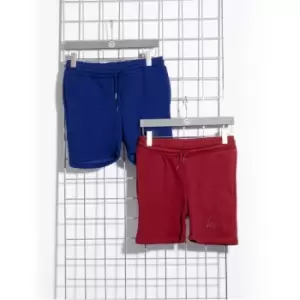 Image of Hype Kids Navy Burgundy Two Pack Short Set - Blue