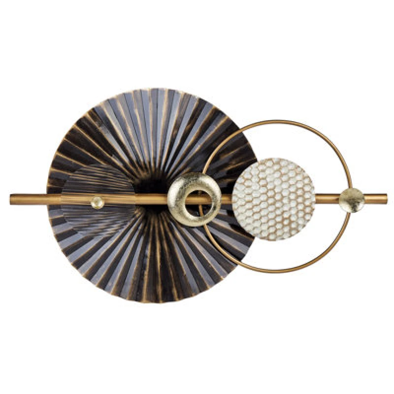 Image of Beliani Wall Decor Ruthenium Metal 59cm Black