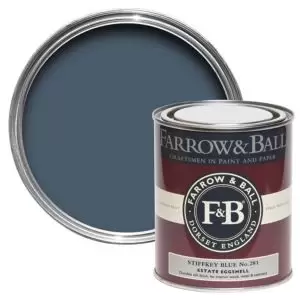 Image of Farrow & Ball Estate Stiffkey Blue No. 281 Eggshell Paint, 0.75L