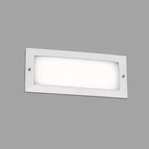 Image of Stripe white garden recessed wall light 1 bulb 10cm
