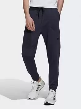 Image of adidas Studio Lounge Fleece Joggers, Blue Size M Men