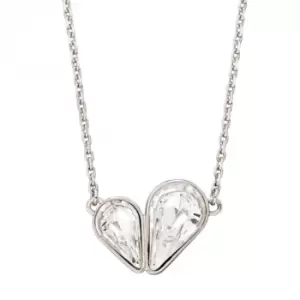 Image of Sterling Silver Heart Clear Crystal Necklace N4483C