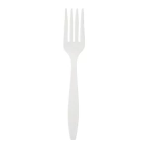 Image of Plastic Fork Pack 100 White