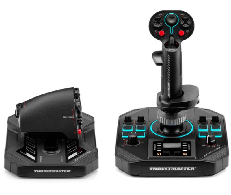 Image of Back to the Office Thrustmaster Sol-R 4 HOTAS Black USB Joystick + engine control lever Analogue / Digital PC 2960945