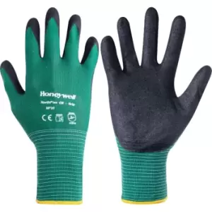 Image of NF35 Northflex Oil Grip Palm-side Coated Green/Black Gloves - Size 10