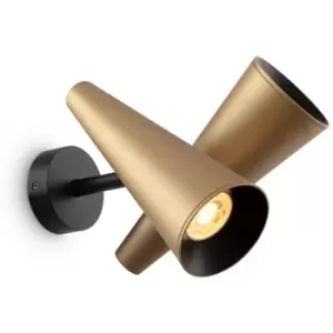 Image of Maytoni Maytoni Giro Modern 2 Light Wall Lamp Brass GU10