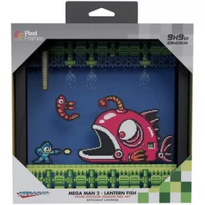 Image of Pixel Frames Megaman 2 Lantern Fish Shadow Box Art
