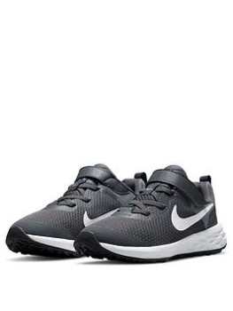 Image of Nike Childrens Revolution 6 - Grey/White , Grey/White, Size 2