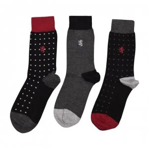Image of Pringle 3 Pack Socks - M800MBLKHOF