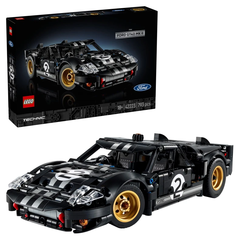 Image of LEGO Technic 1966 Ford GT40 MKII Race Car Model Kit 42223