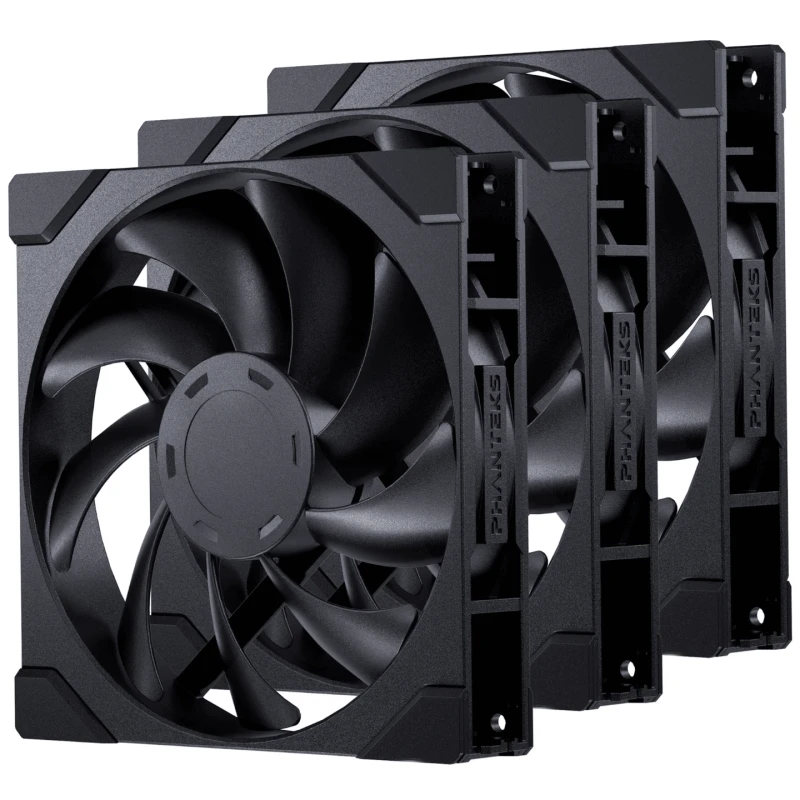 Image of Phanteks M25 Gen2 140mm High-Airflow PWM Triple Fan Pack - Black - PH-F140M25_G2_BBK01_3P