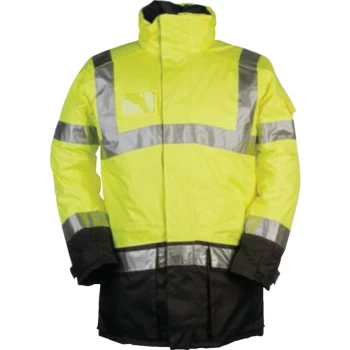 Image of Hi-vis Lightflash Medium Yellow & Navy Jacket
