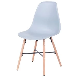 Image of Roloku Pair of Chairs with Metal Cross Rails - Grey