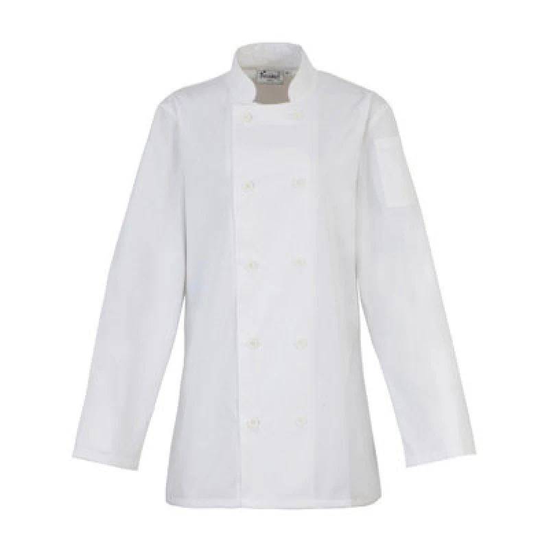 Image of Premier Long-Sleeved Chef Jacket White female