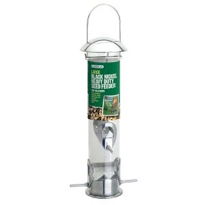 Image of Gardman Large Nickel Heavy Duty Seed Feeder Nickel