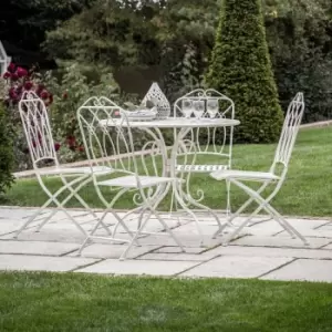 Image of Gallery Direct Euri 4 Seater Bistro Set Vanilla