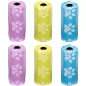 Image of Dog Pet Puppy Poo Poop Waste Toilet Strong Large Bags - 6x Rolls - Bunty