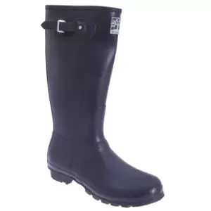 Image of Woodland Unisex Quality Strap Regular Wellington Boots (9 UK) (Navy Blue)